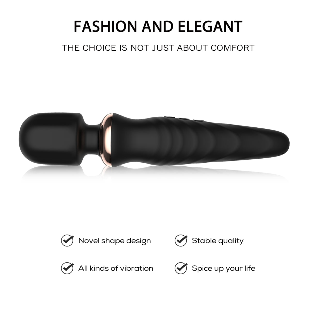 Wireless Waterproof Power Wand Massager Silicone Vibrator