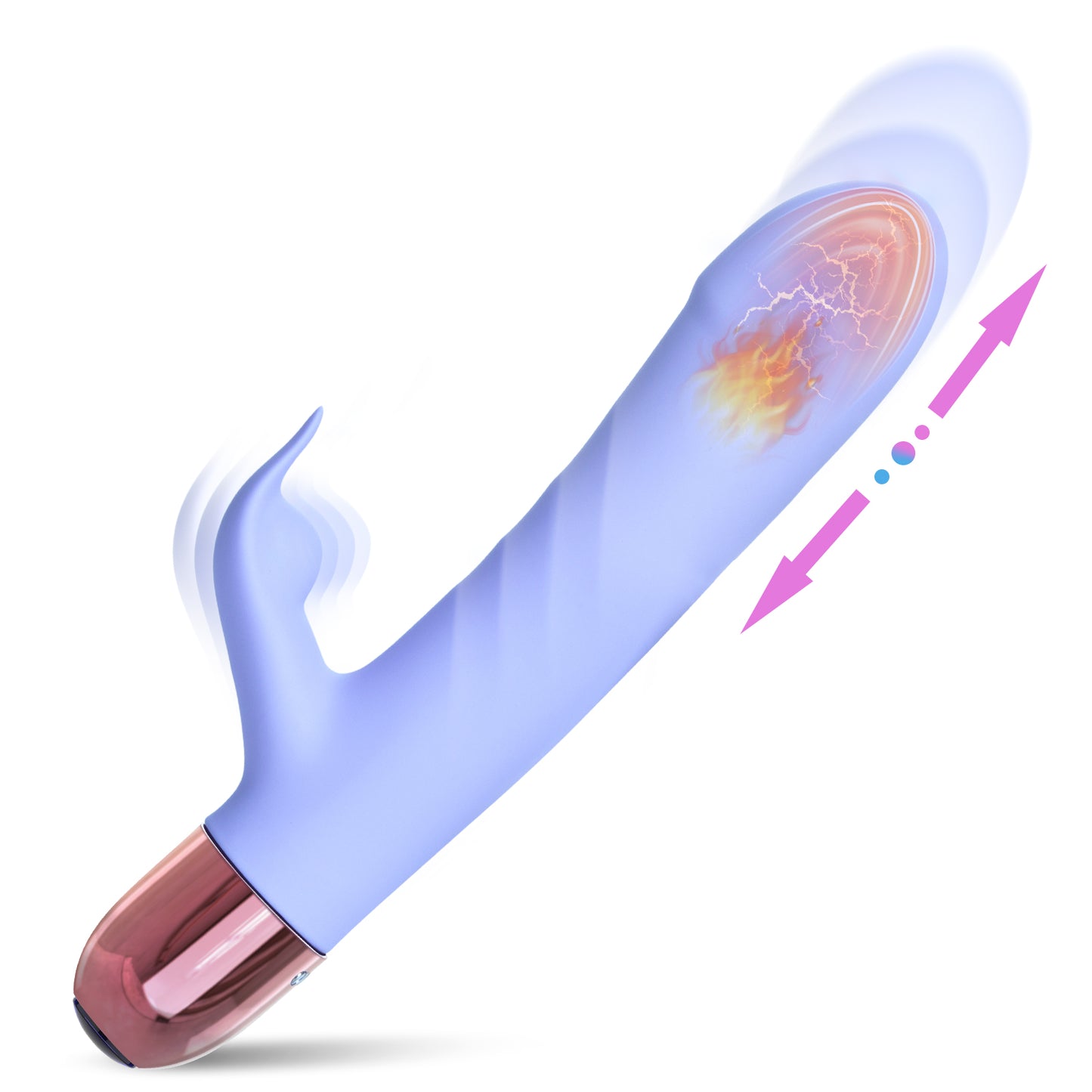 9 Speeds Pulsating & Intelligent Heating Rabbit Vibrator