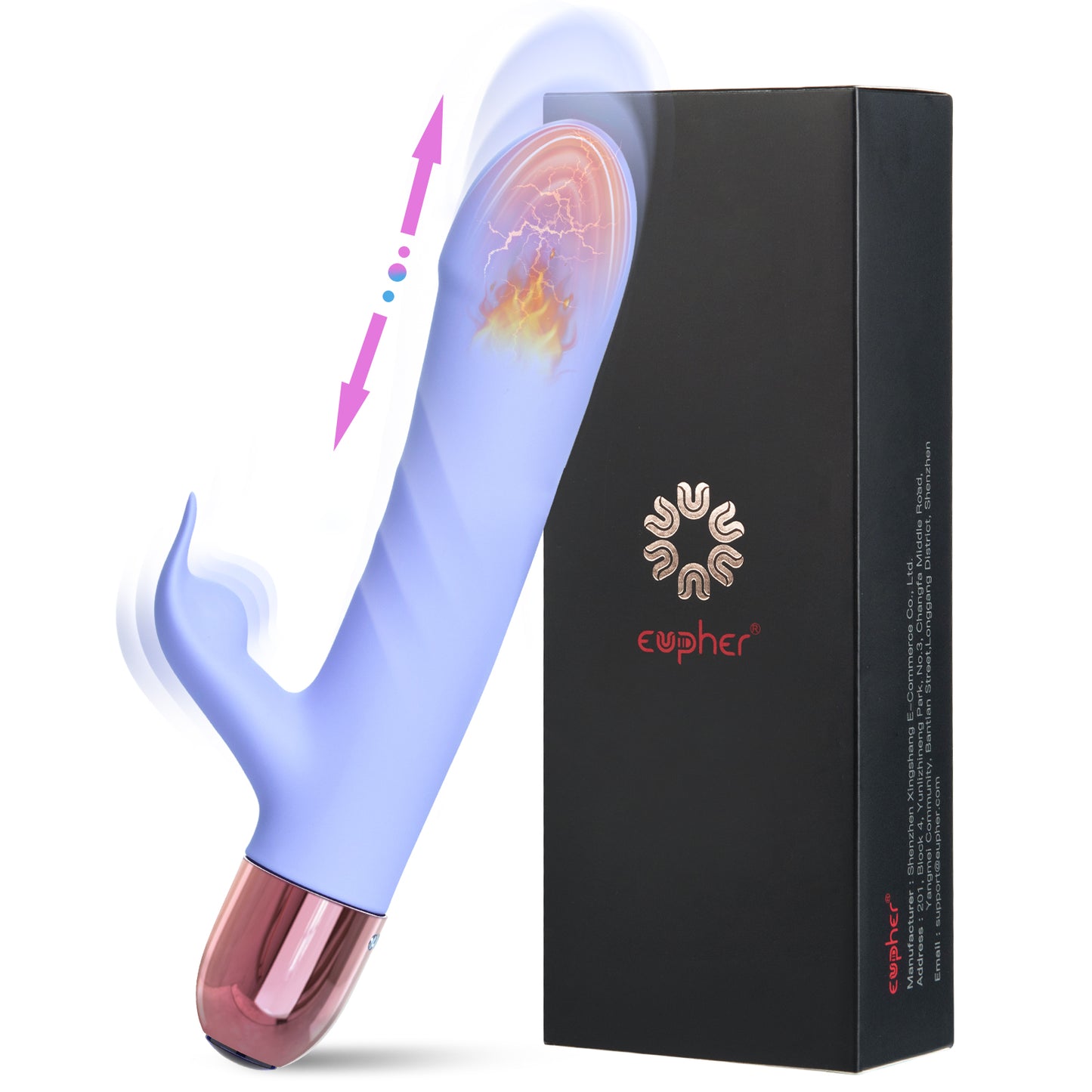 9 Speeds Pulsating & Intelligent Heating Rabbit Vibrator