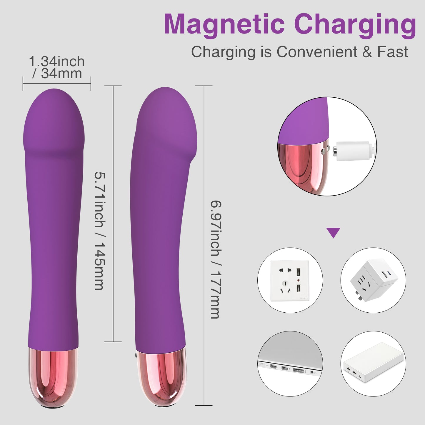 Realistic Heating Pulsating Dildo Vibrator