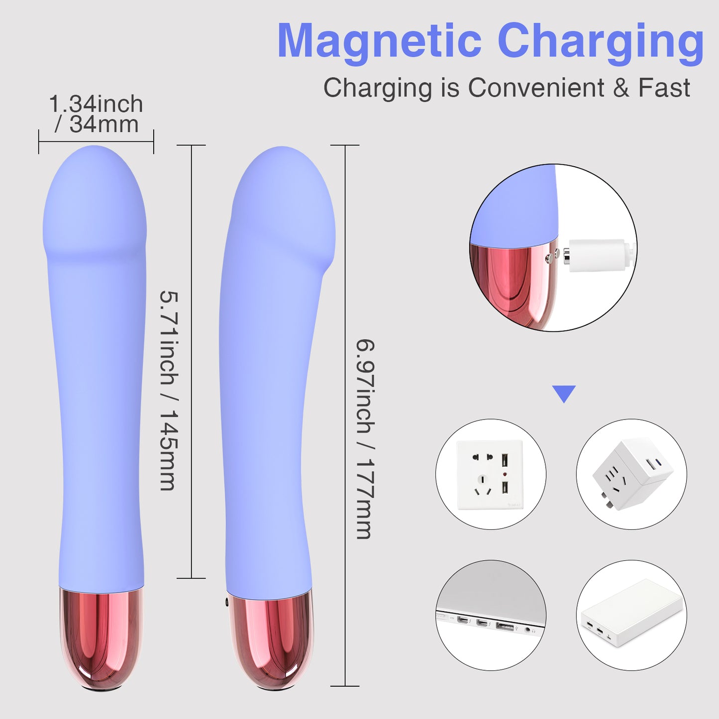 Realistic Heating Pulsating Dildo Vibrator