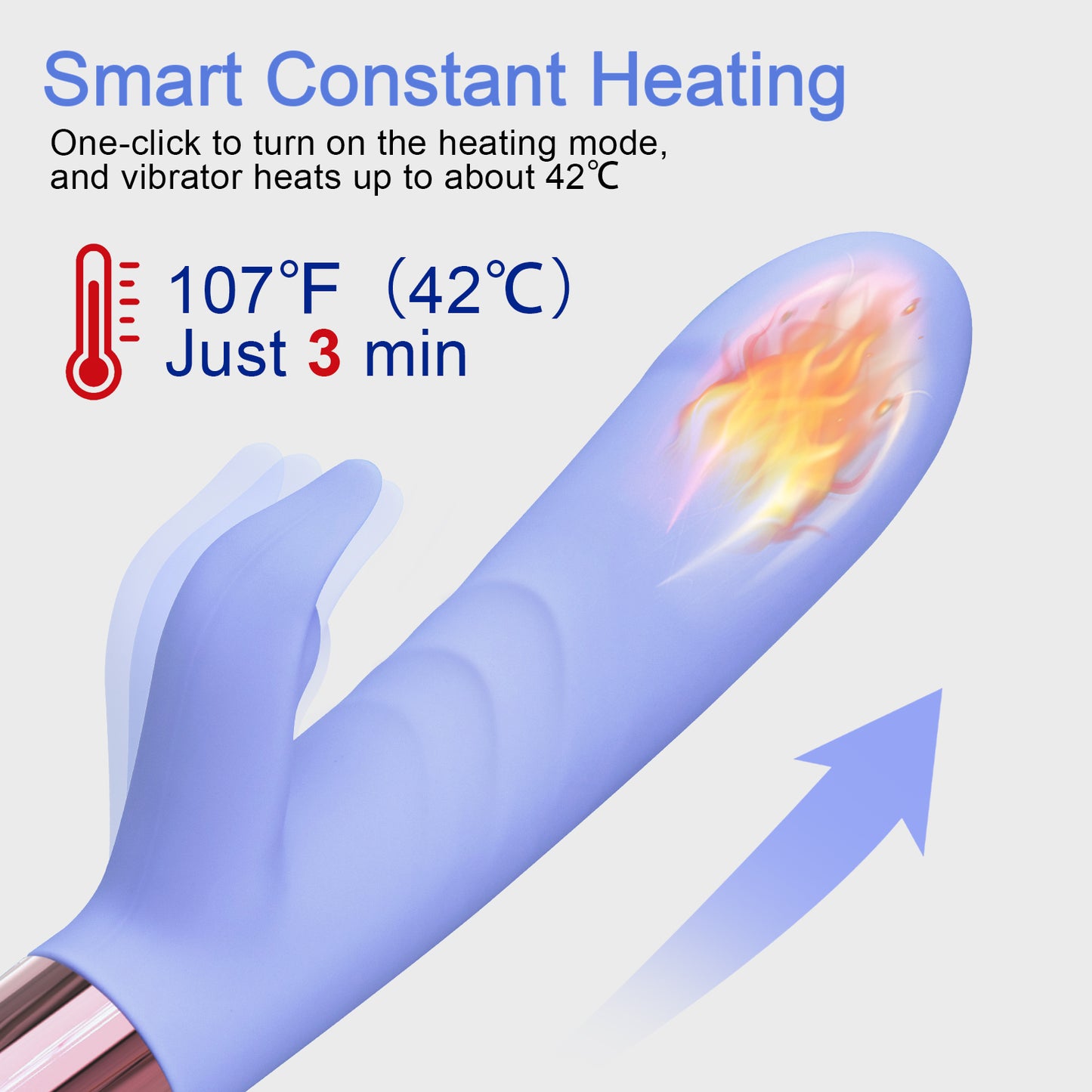 9 Speeds Pulsating & Intelligent Heating Rabbit Vibrator