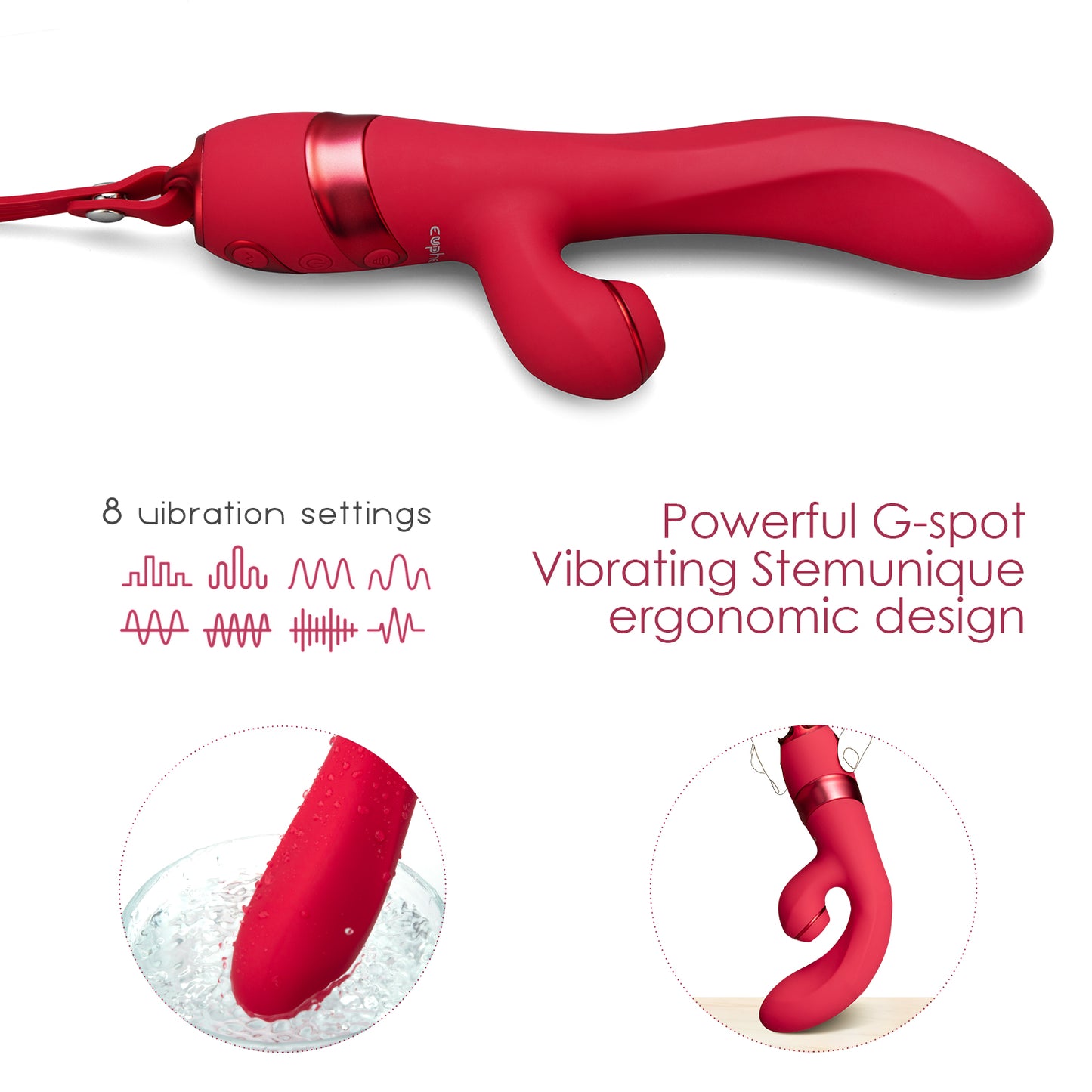 G Spot Clitoral Vibrator with BDSM Whip