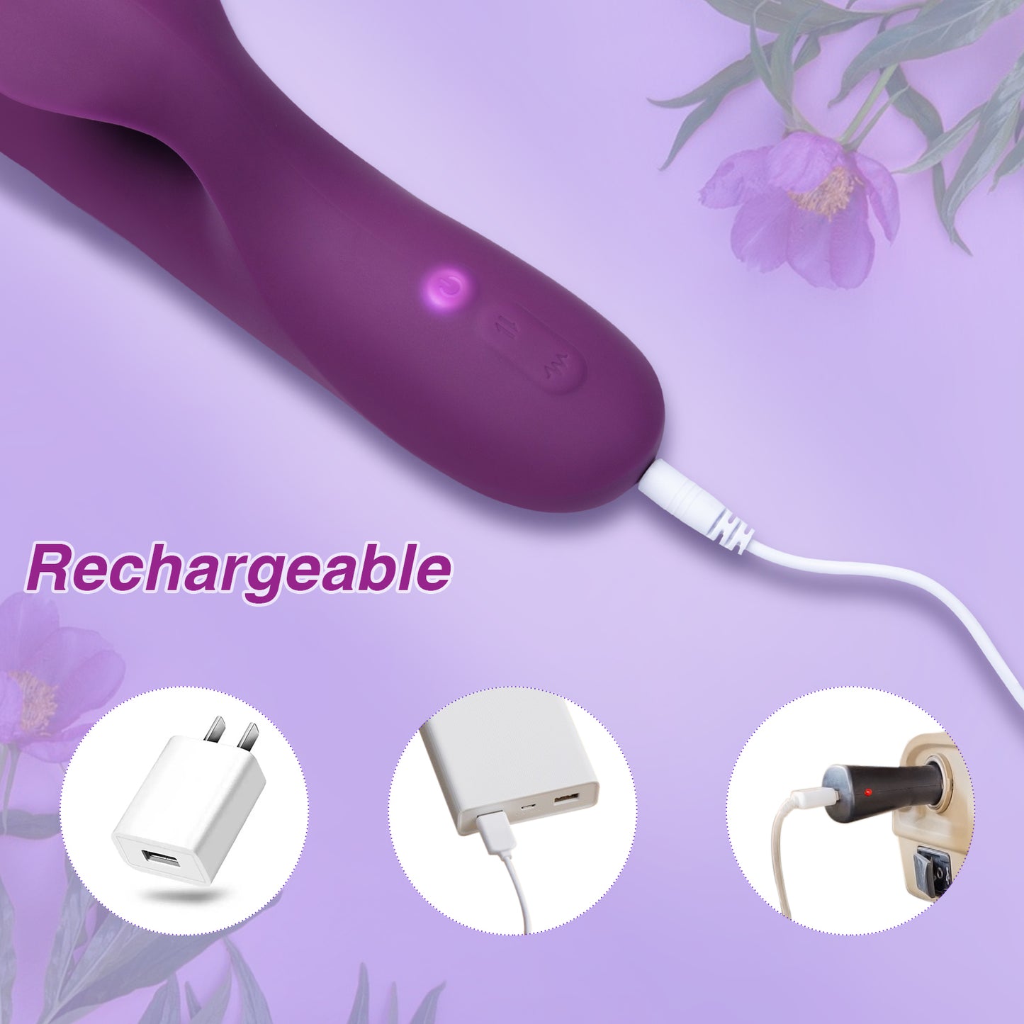 Thrusting Rabbit Vibrator with Rotating Beads