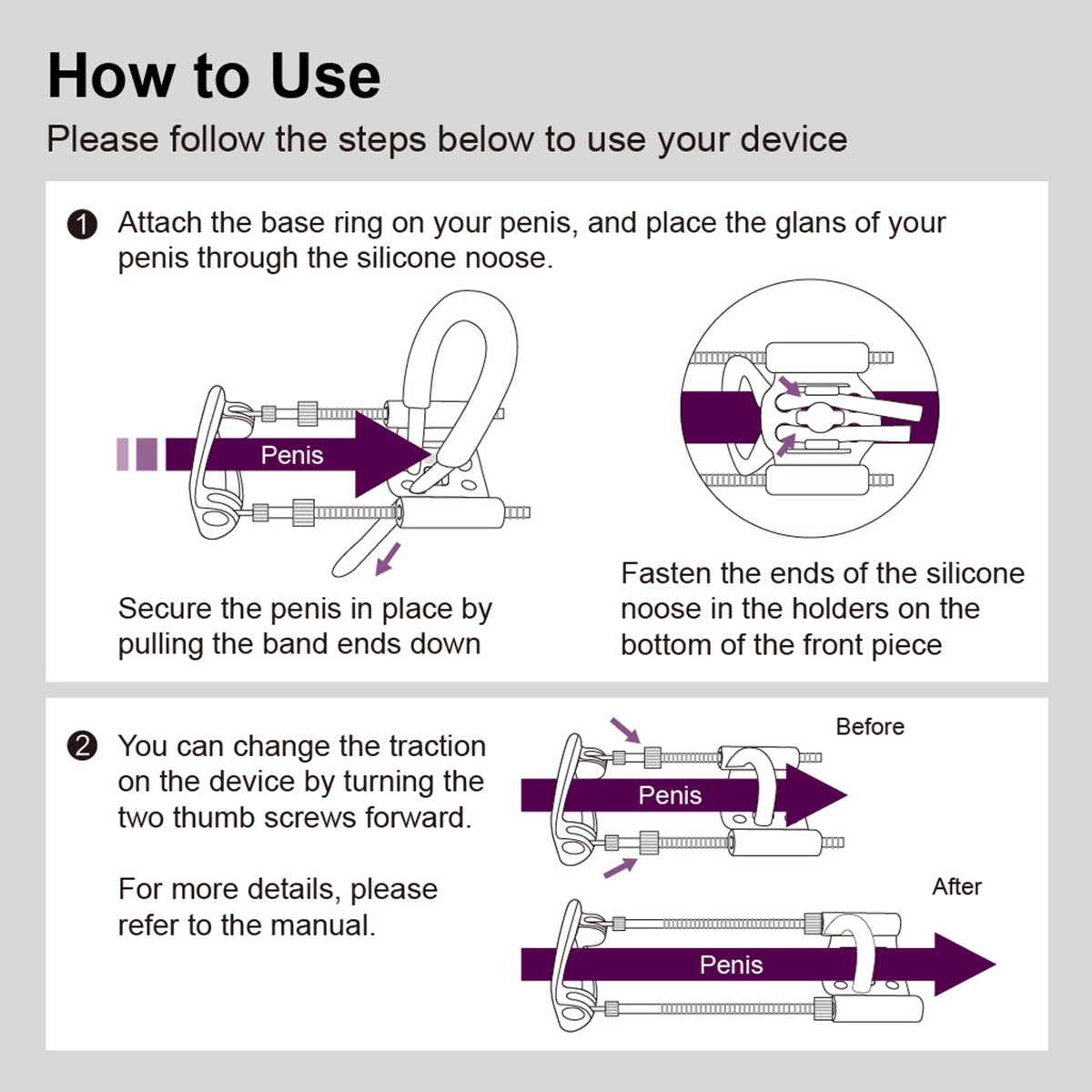 Penis Extender Male Length Enlargement Kit Sex Toys for Men