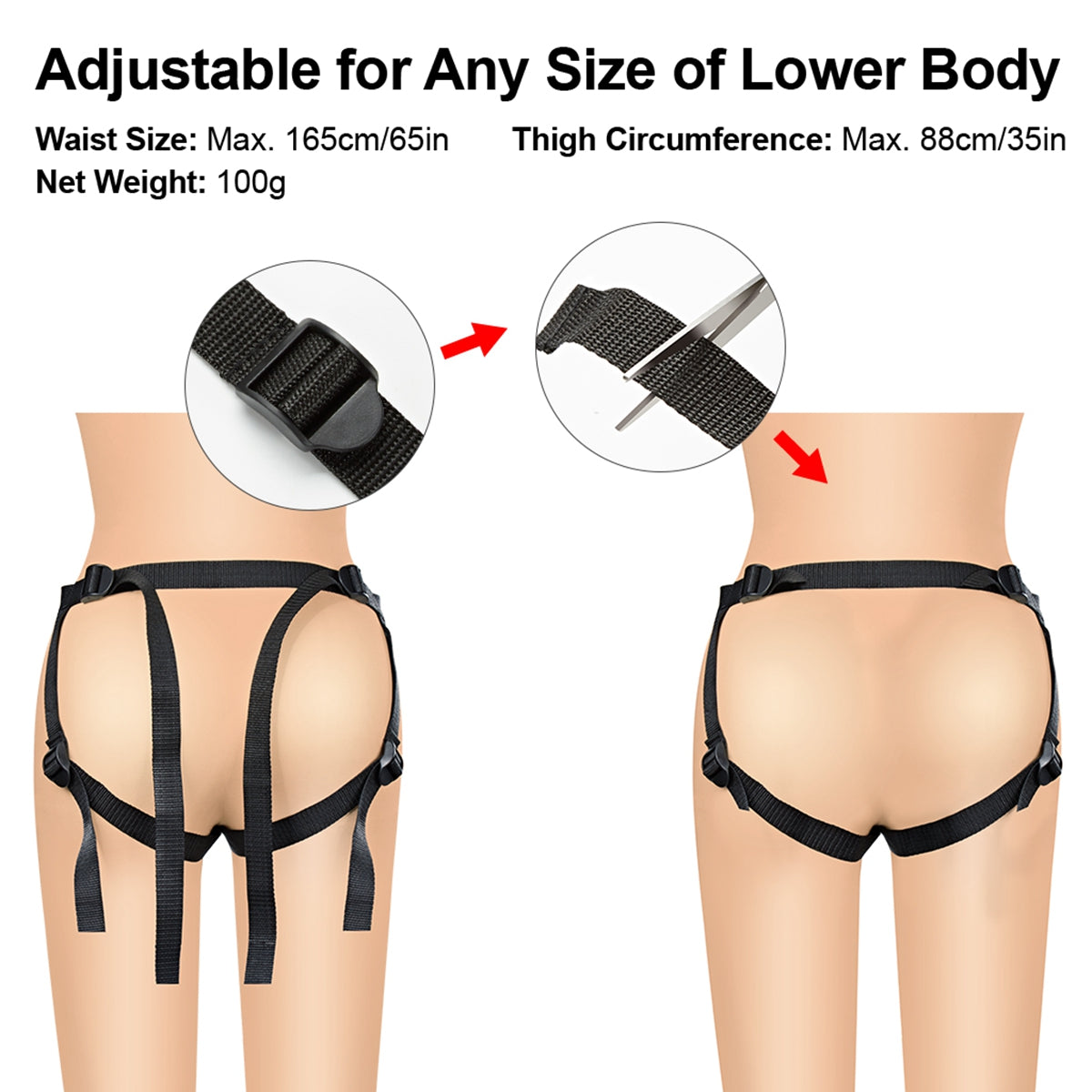 Strap on Harness Adjustable Universal Adult Sex Toy for Couple Lesbian
