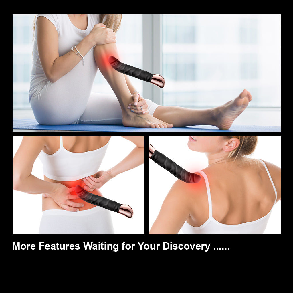 Black Realistic G-spot Dildo Vibrator Wand Massager