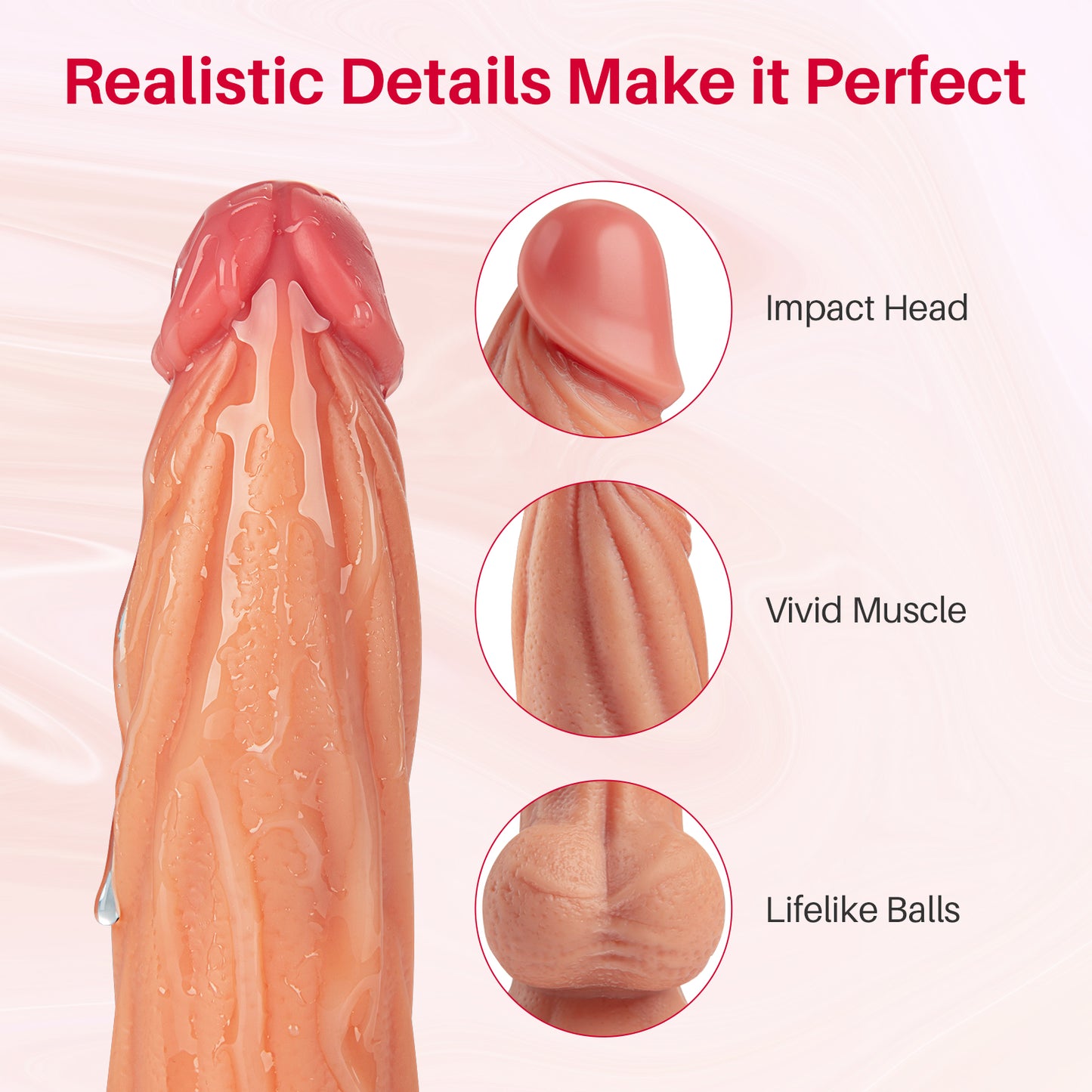 8 Inch Vibrating Realistic Dildo