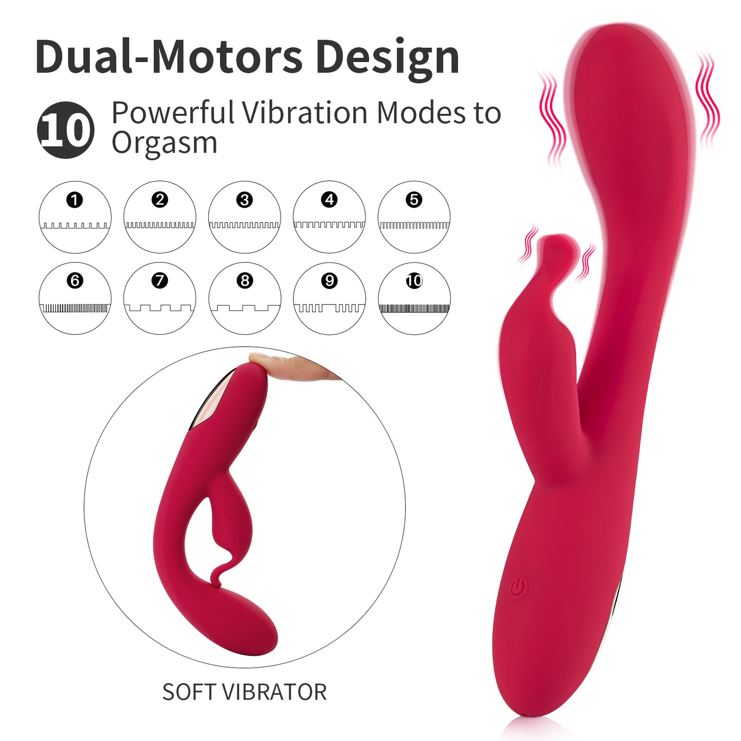 Female Classic Rabbit Vibrator One-Key-Operation